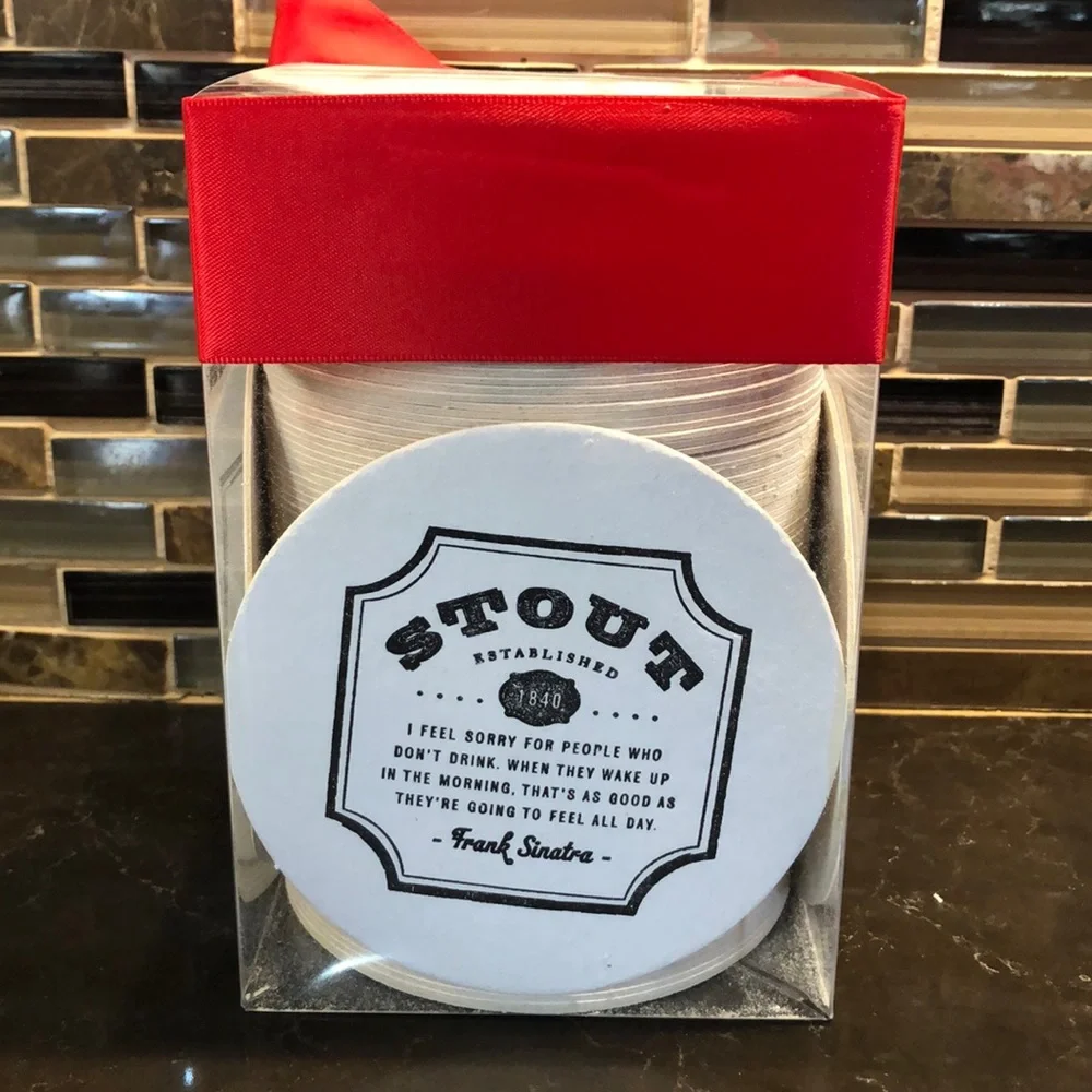 100 Letterpressed BEER theme coasters gift set‎